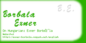 borbala exner business card